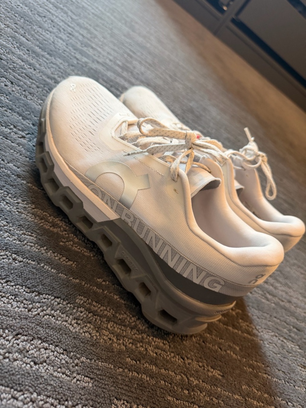 On Running White Athletic Running Shoes